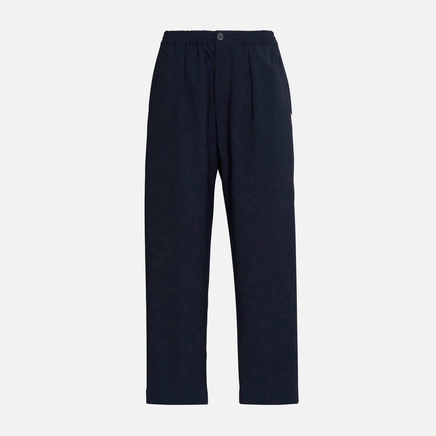 Cropped trousers in tropical wool