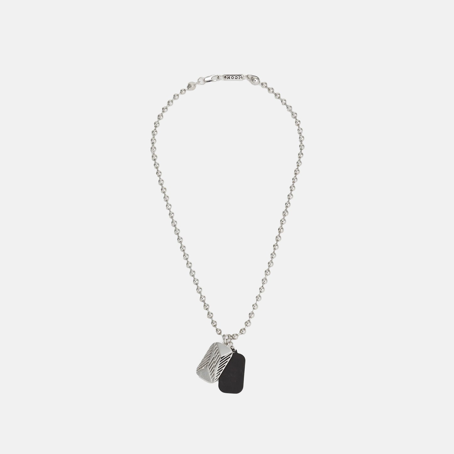 Soccore graphic double tag necklace