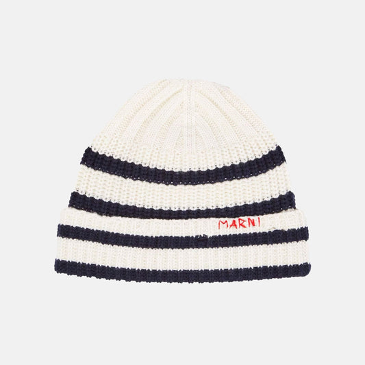 Striped Virgin Wool Beanie