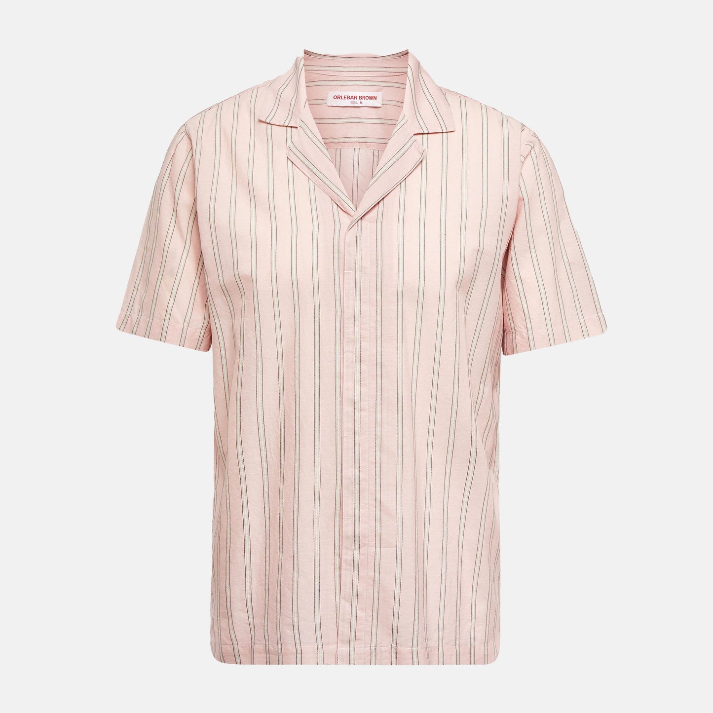 Capri collar stripe cotton shirt