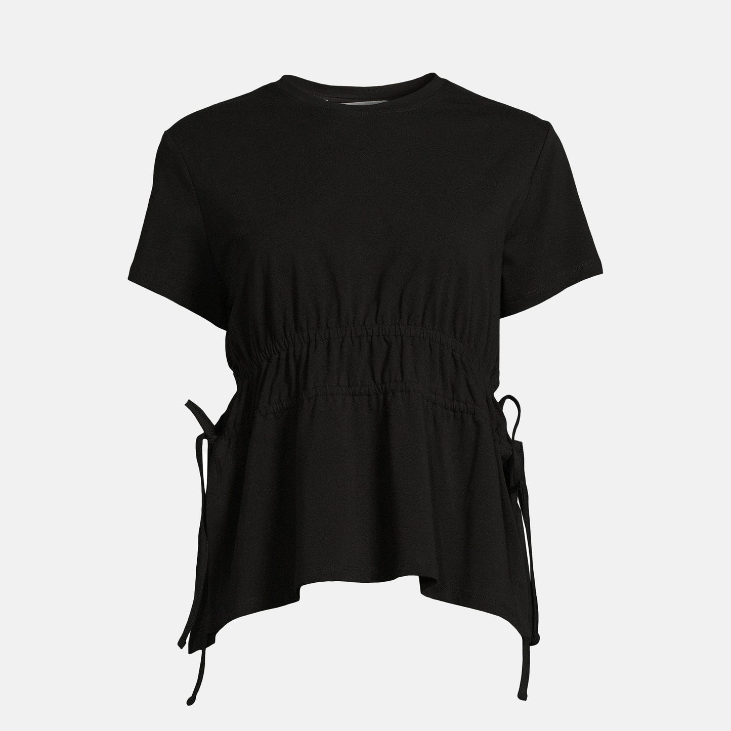 Ruched side tie t-shirt