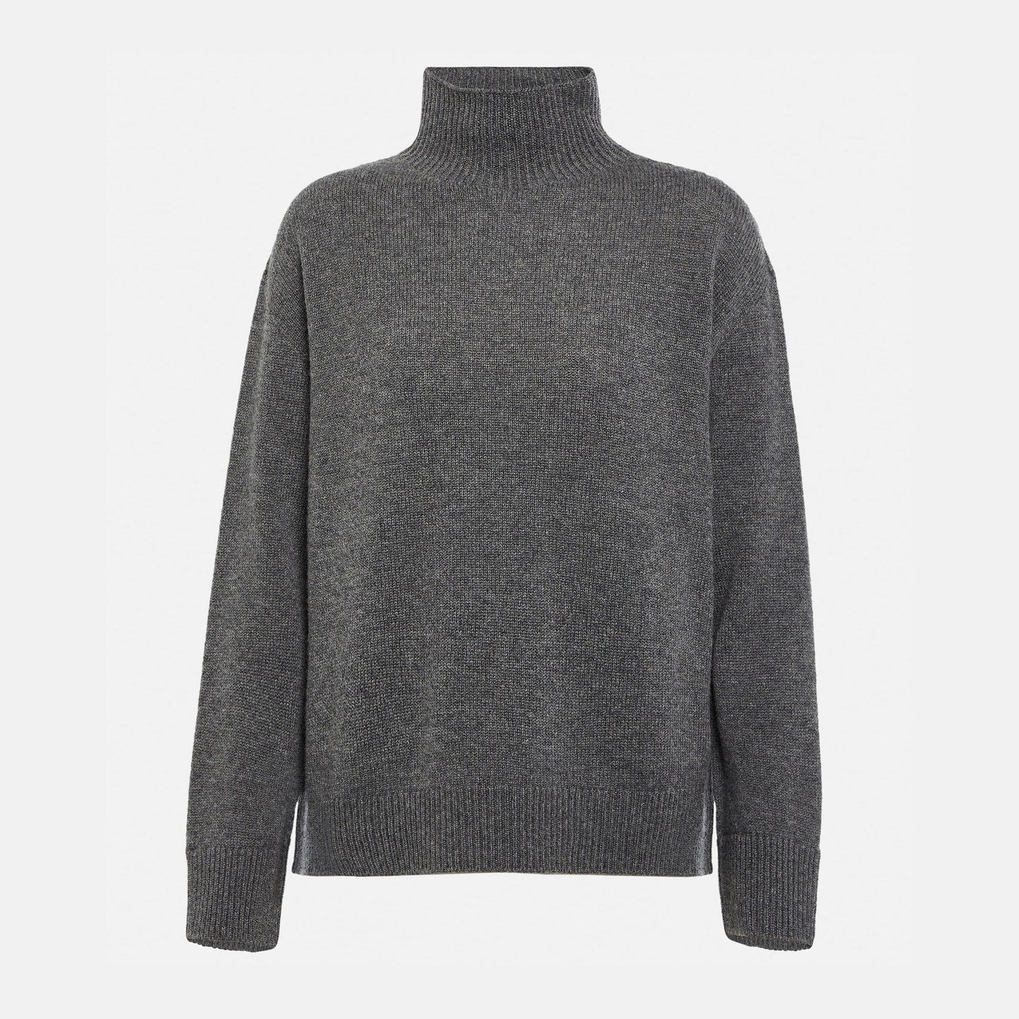 Cashmere yarn polo-neck sweater