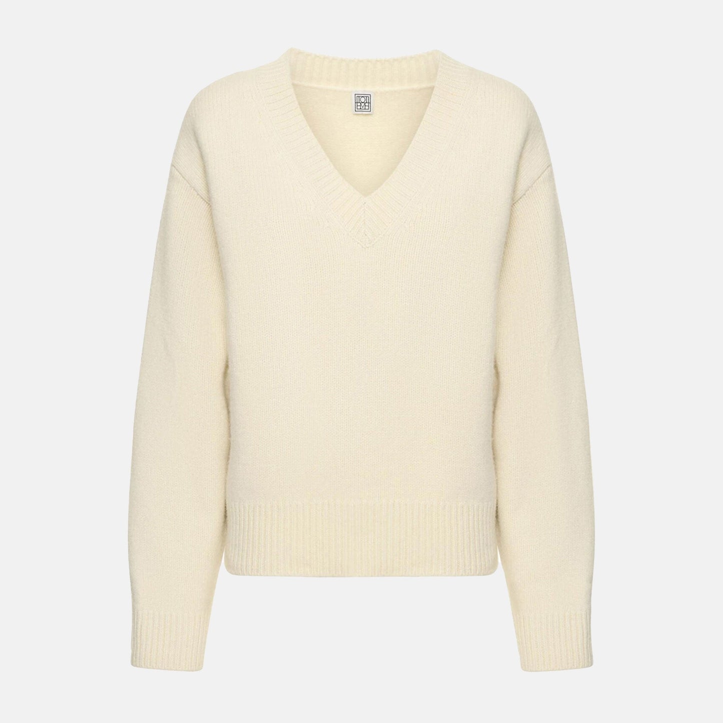 V-neck wool cashmere knit