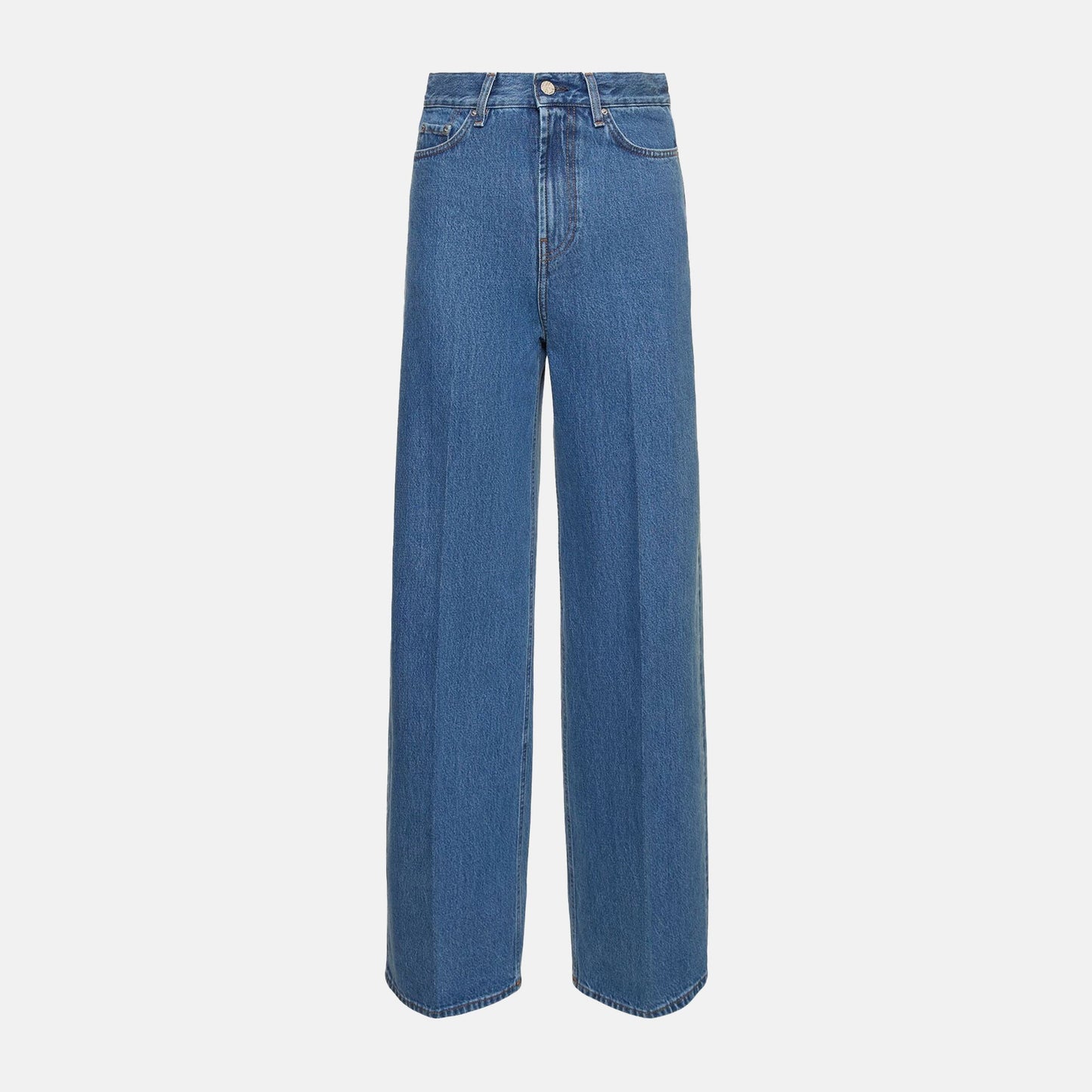 Wide denim cotton jeans