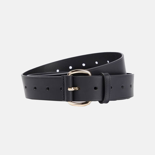 Roller Buckle Leather Belt