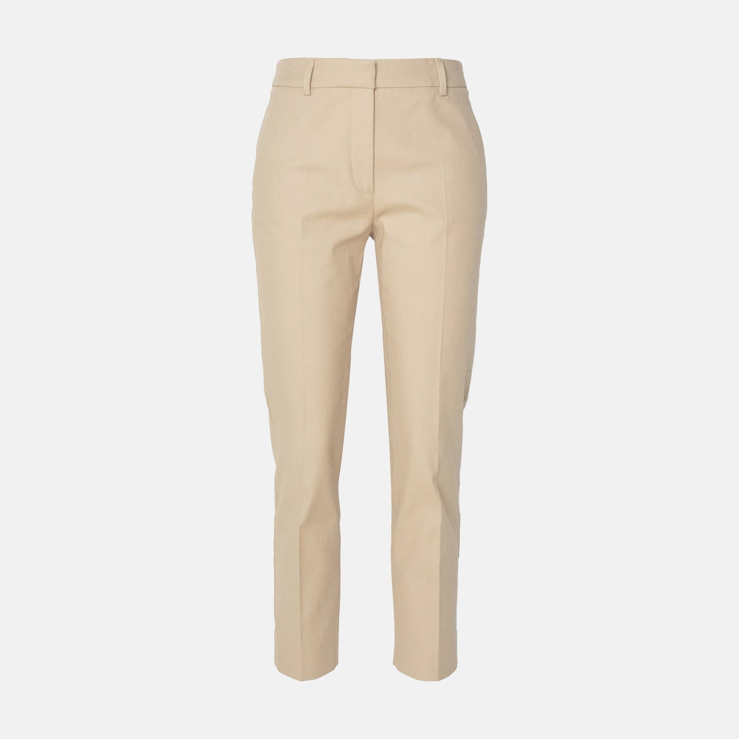 Stretch cotton cigarette trousers